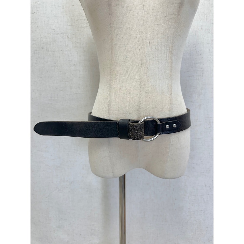 Lauren Ralph Lauren Dark Brown Genuine Leather O-Ring Buckle Belt Womens Large - Picture 12 of 13